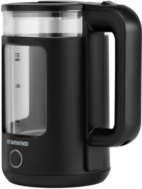 Чайник электрический Starwind SKG1053 черный, стекло