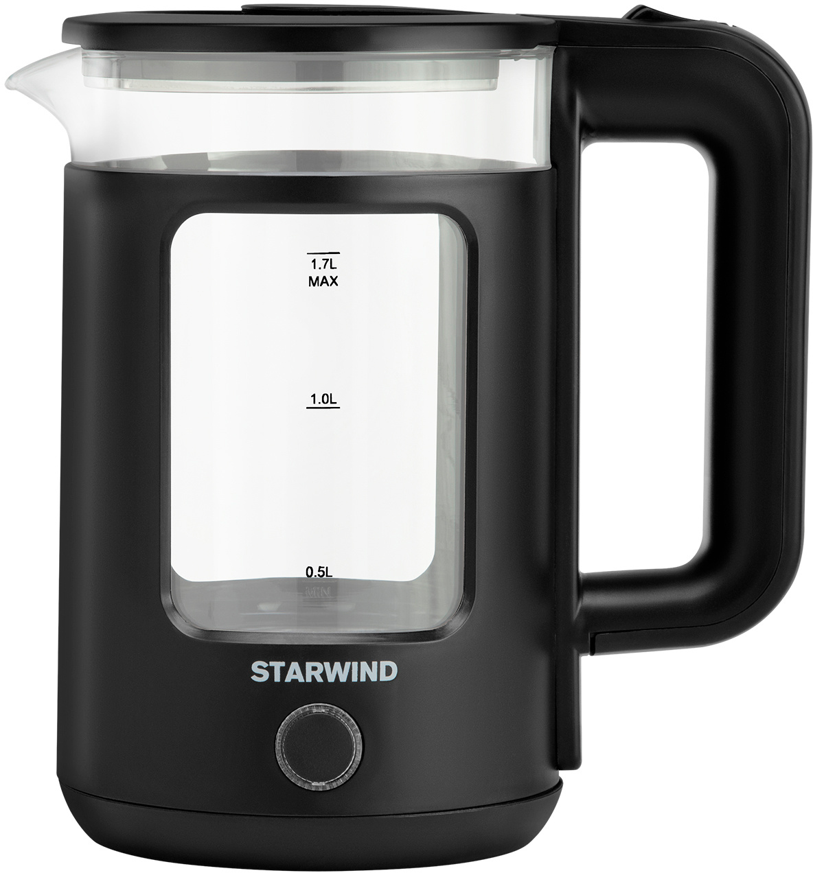 Чайник электрический Starwind SKG1053 черный, стекло