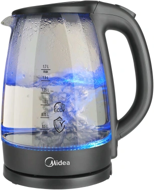 Чайник электрический Midea MK-8015 черный, стекло