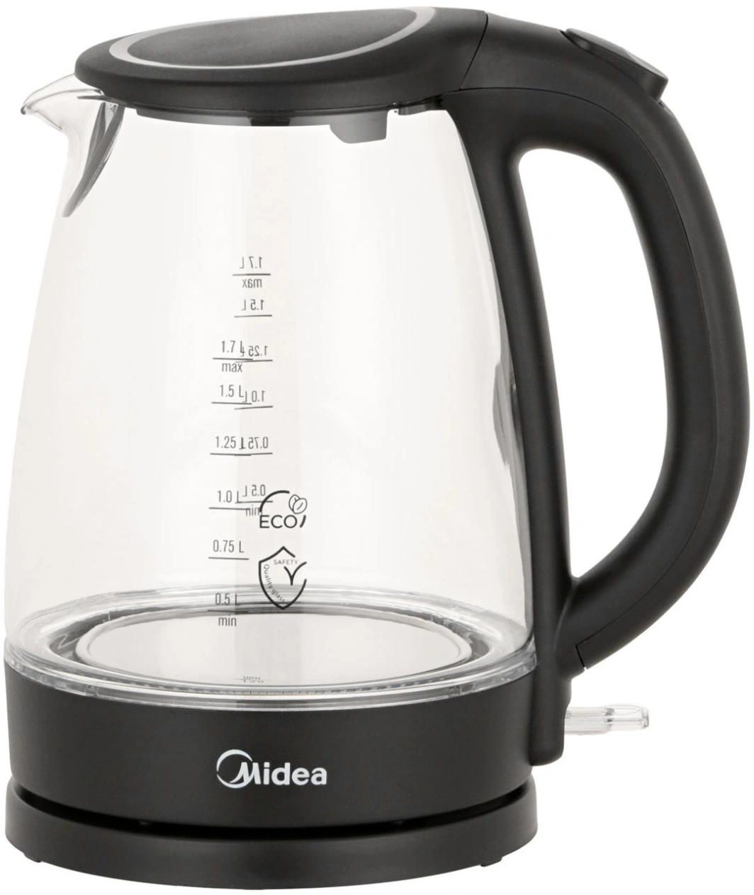 Чайник электрический Midea MK-8015 черный, стекло