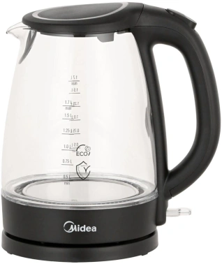 Чайник электрический Midea MK-8015 черный, стекло