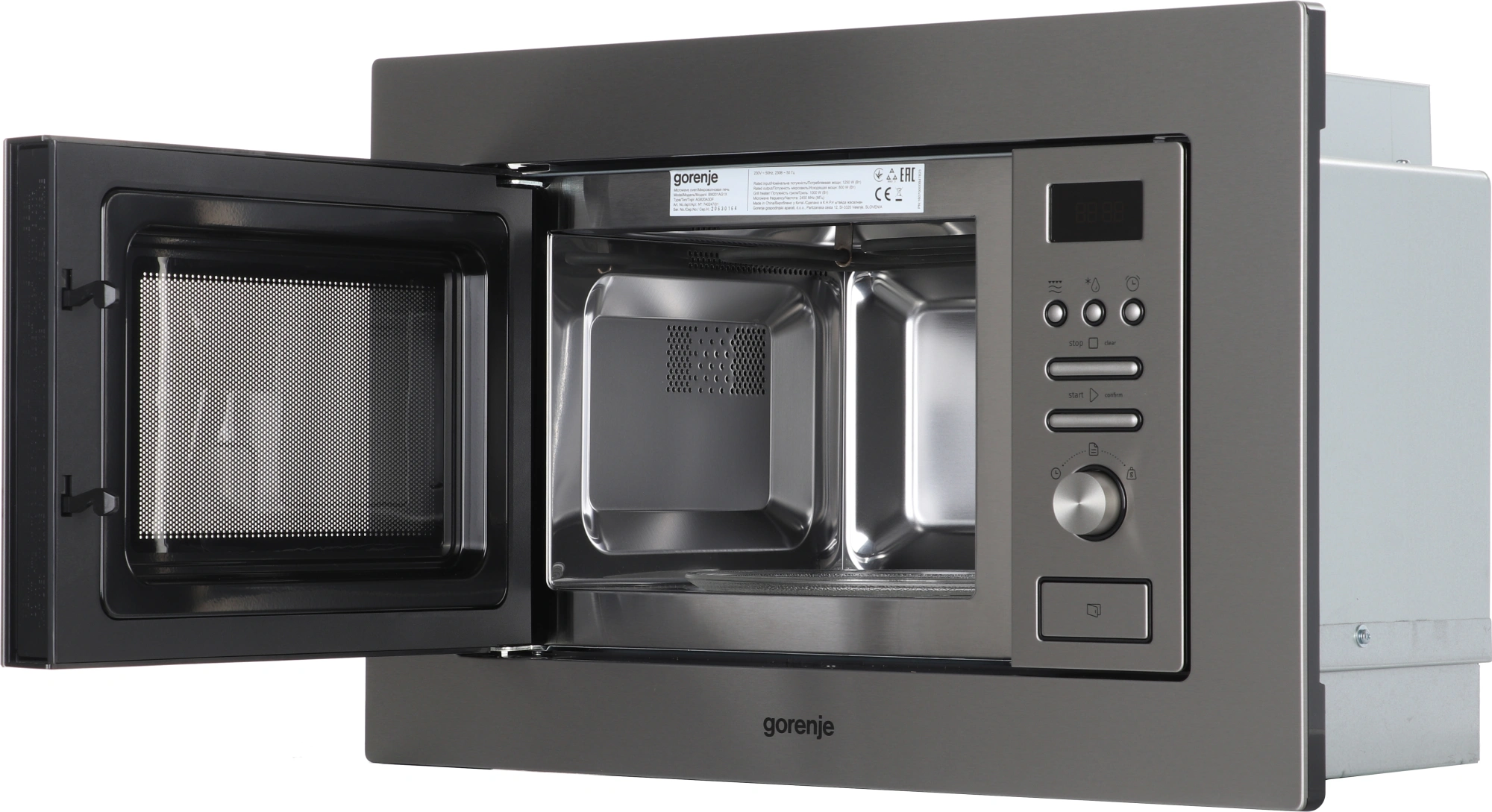 Встраиваемая микроволновая печь Gorenje BM201AG1X нержавеющая сталь