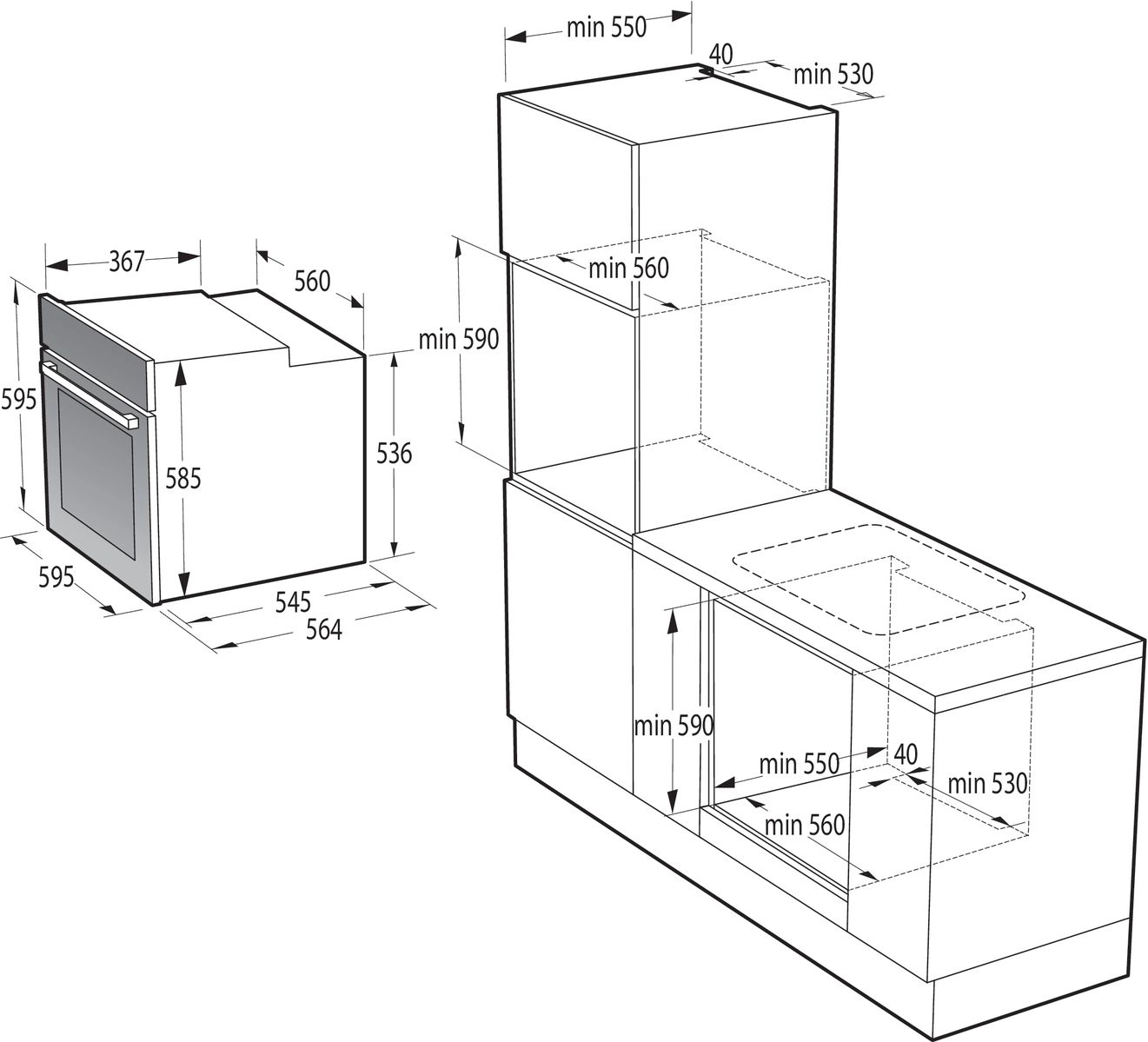 Духовой шкаф Gorenje BOS67371CLB черный