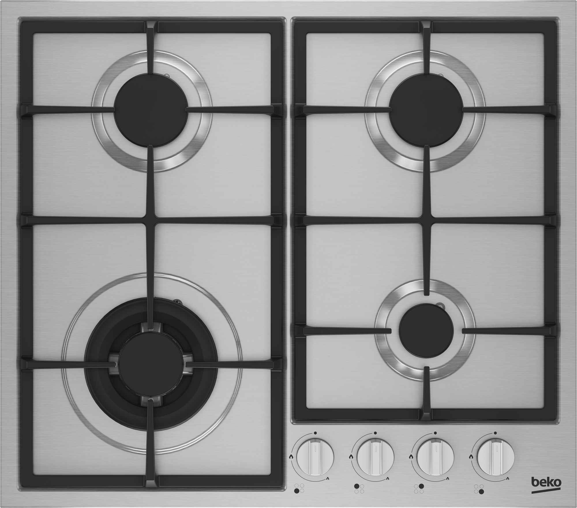 Газовая варочная поверхность Beko HIYG 64225 SXO нержавеющая сталь (8770253200)