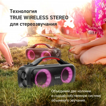 Колонка портативная Digma D-PS1531, 40Вт, черный/черный (sp1531b)