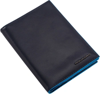 Обложка для документов Piquadro Blue Square синий, кожа натуральная (pp5246b2r/blu2)