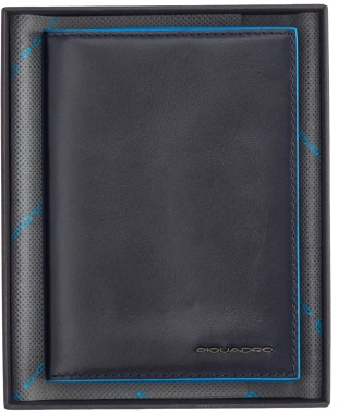 Обложка для документов Piquadro Blue Square синий, кожа натуральная (pp5246b2r/blu2)