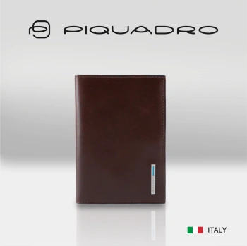 Обложка для паспорта Piquadro Blue Square коричневый, кожа натуральная (pp5255b2/mo)