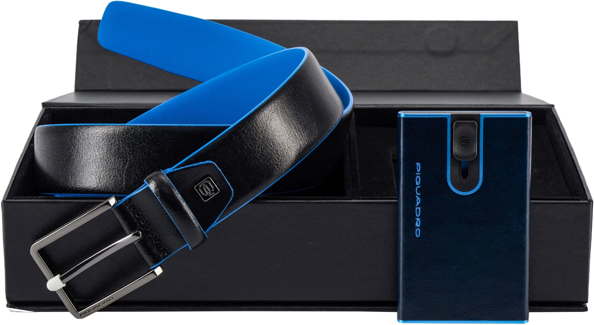Набор подарочный мужской Piquadro Blue Square синий (cubox15b2r/blu2)