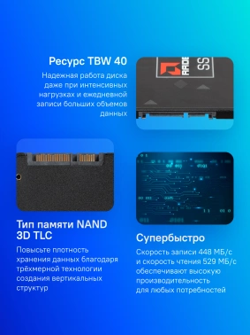 Твердотельный накопитель AMD Radeon R5 128ГБ, 2.5", SATA-III, SATA R5SL128G
