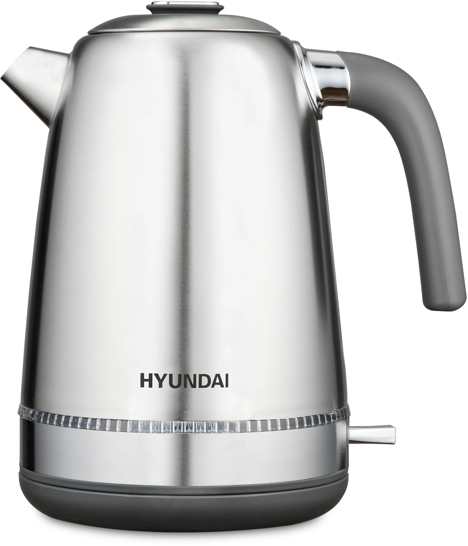 Чайник электрический Hyundai HYK-S5806 серебристый матовый/черный, металл