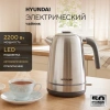 Чайник электрический Hyundai HYK-S5806 серебристый матовый/черный, металл