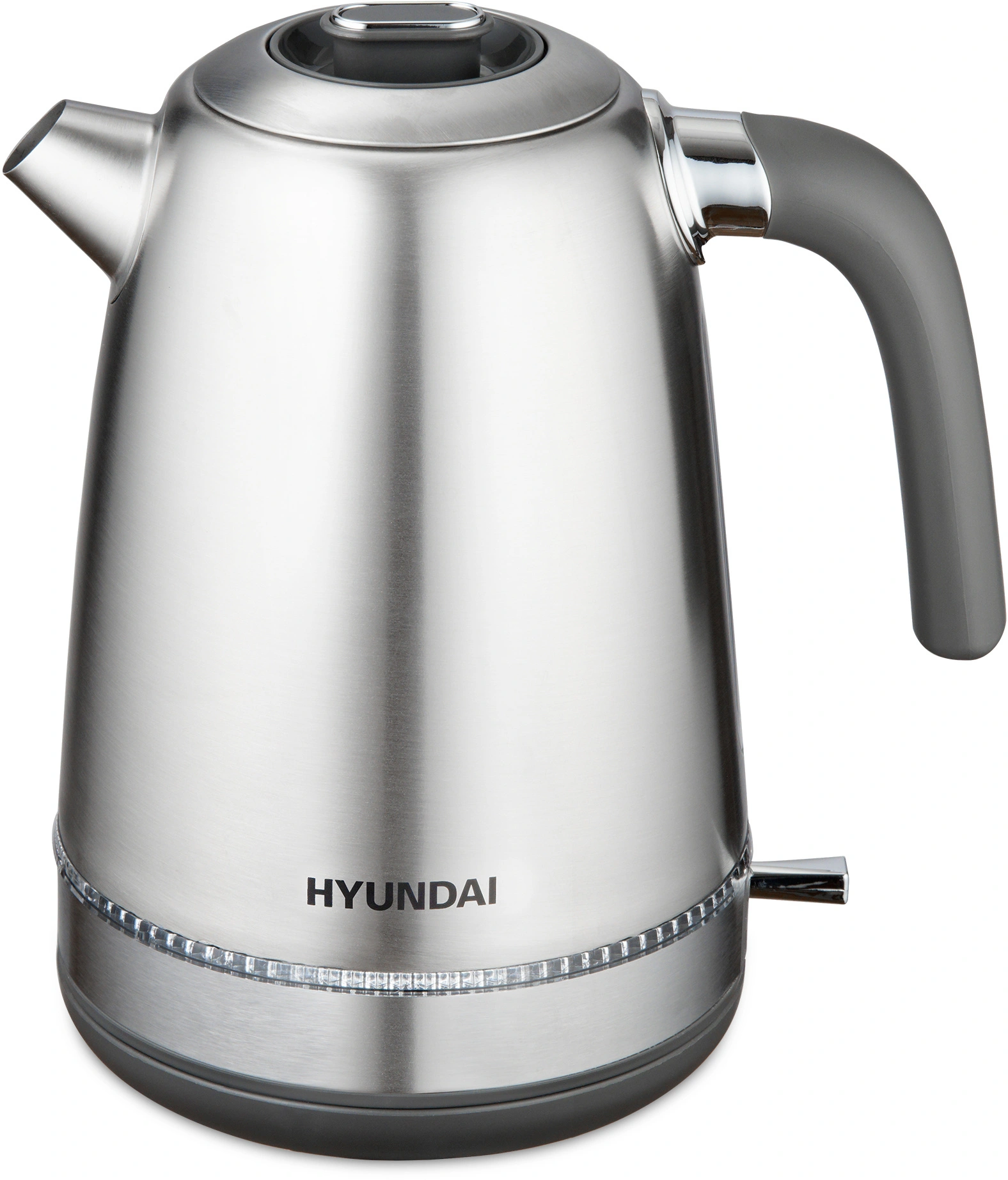 Чайник электрический Hyundai HYK-S5806 серебристый матовый/черный, металл