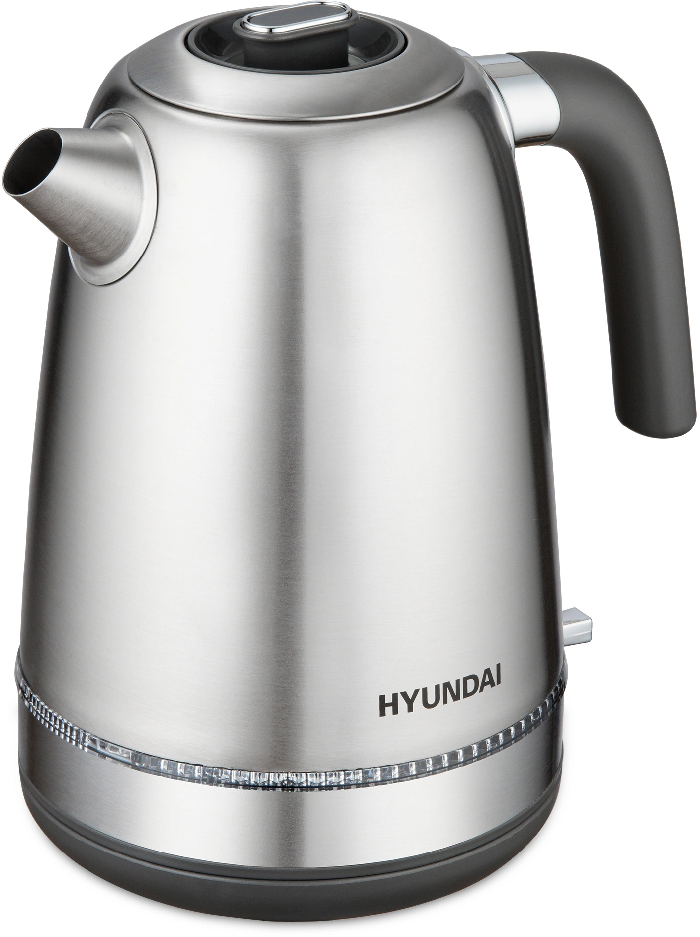 Чайник электрический Hyundai HYK-S5806 серебристый матовый/черный, металл