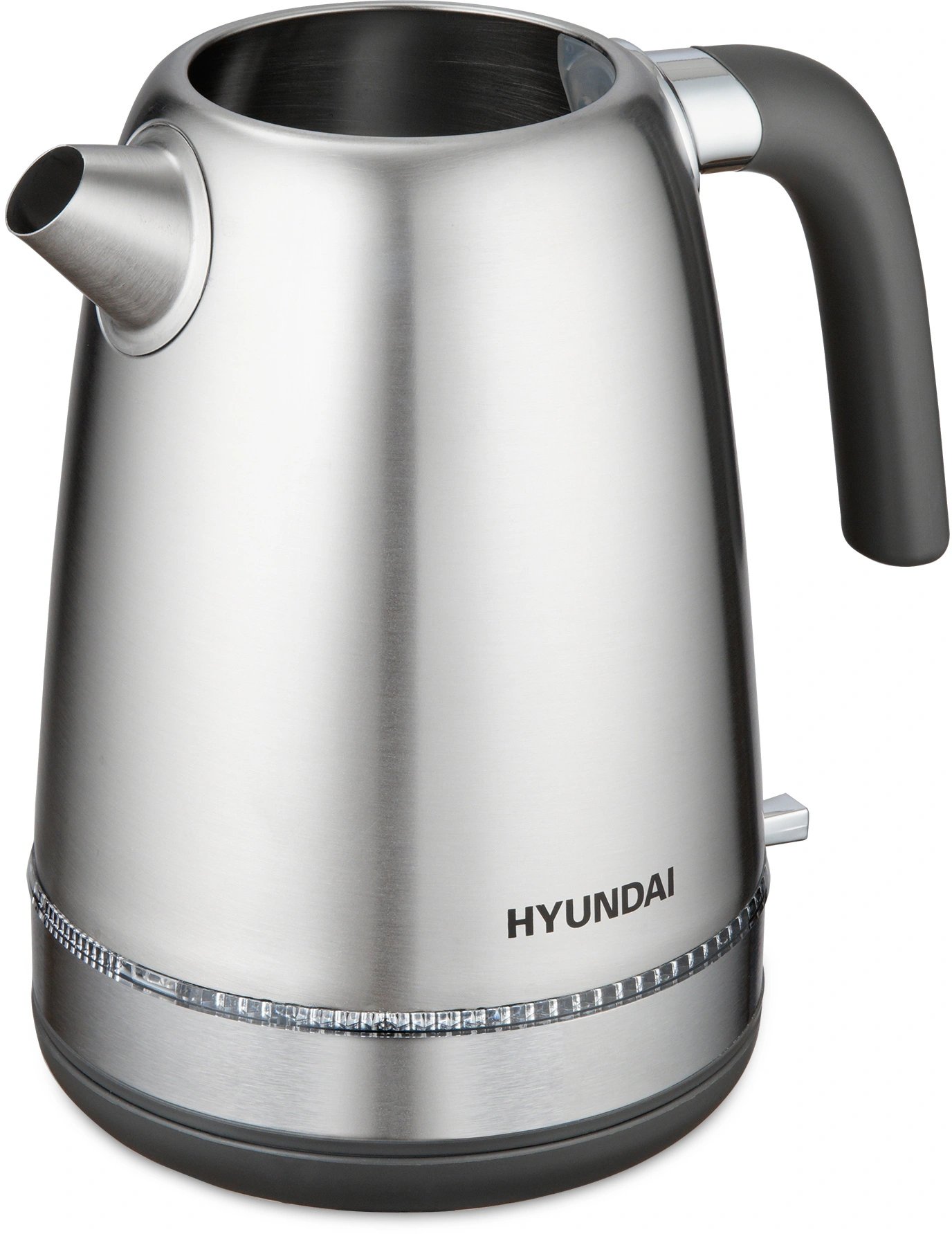 Чайник электрический Hyundai HYK-S5806 серебристый матовый/черный, металл