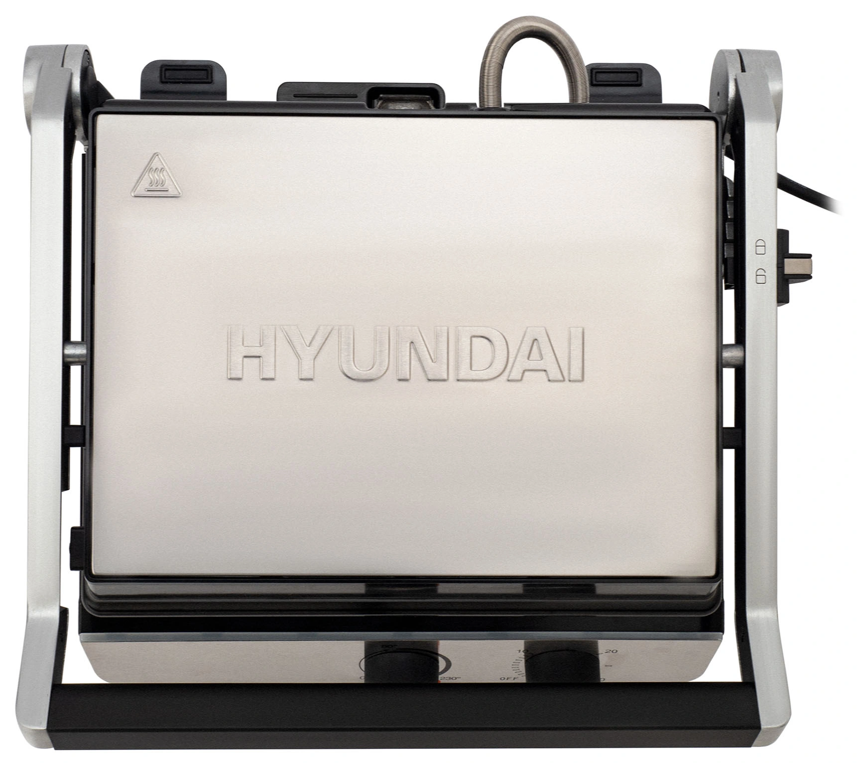 Электрогриль Hyundai HYG-5047 серебристый/черный