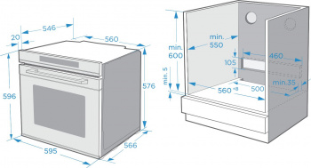 Духовой шкаф Weissgauff EOM 751 PDBSX черный (429109)