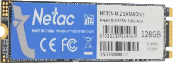 Твердотельный накопитель Netac N535N 128ГБ, M.2 2280, SATA-III, M.2 NT01N535N-128G-N8X