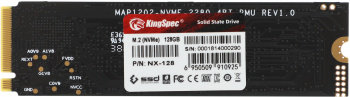 Твердотельный накопитель Kingspec 128ГБ, M.2 2280, PCIe 3.0 x4, M.2 NX-128