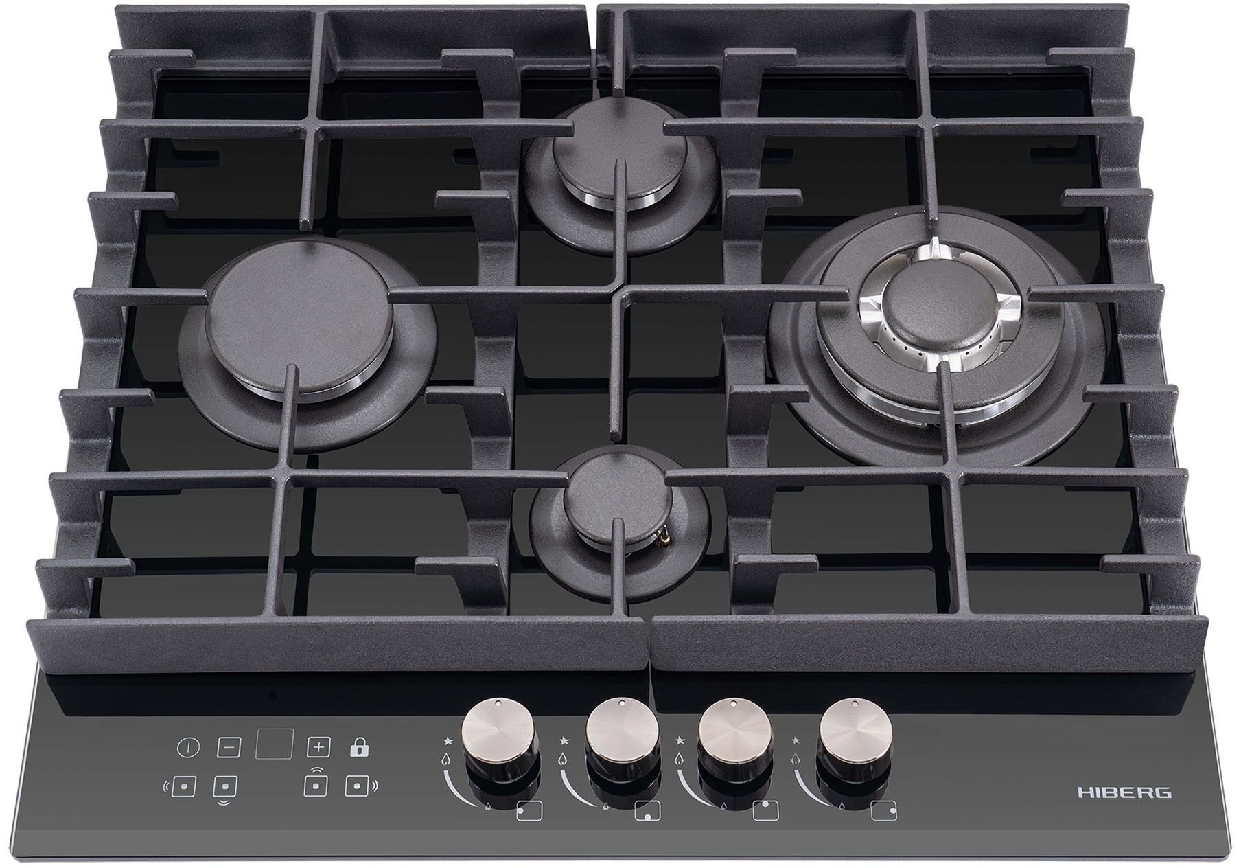 Газовая варочная поверхность Hiberg VM 6145 B черный