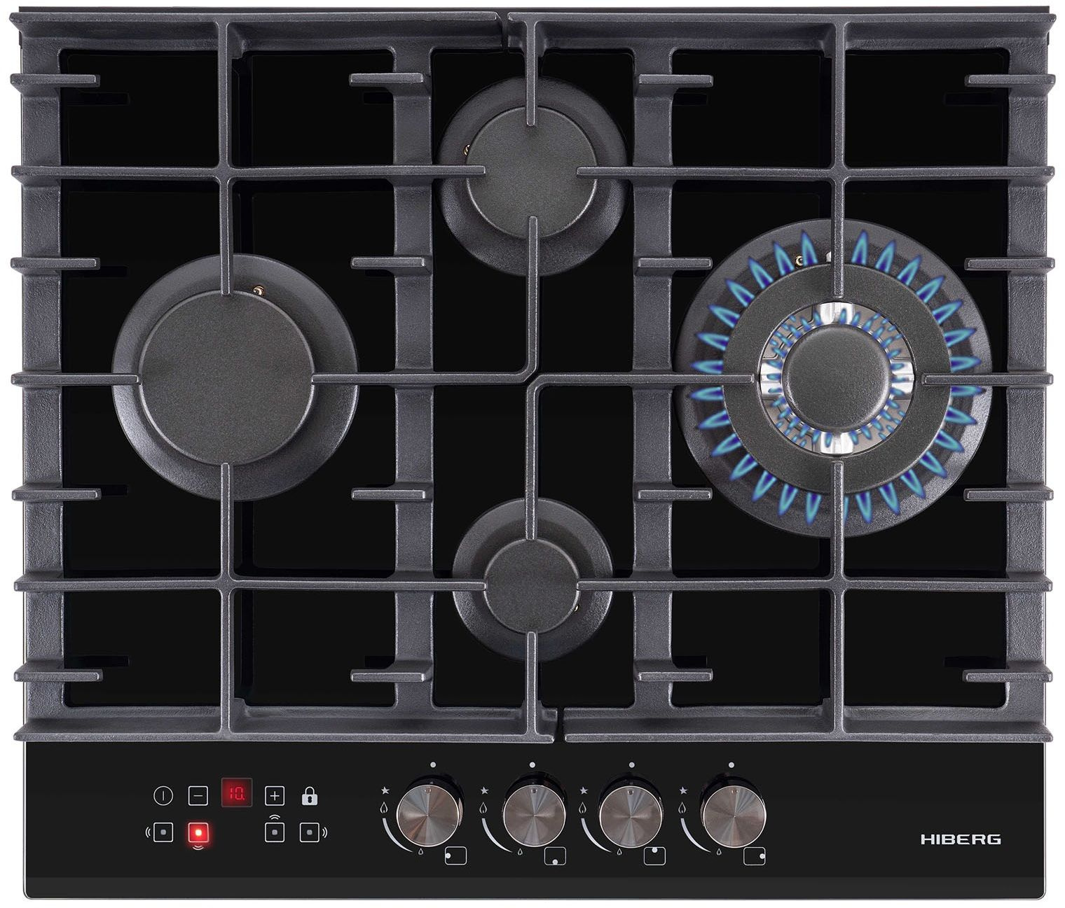 Газовая варочная поверхность Hiberg VM 6145 B черный