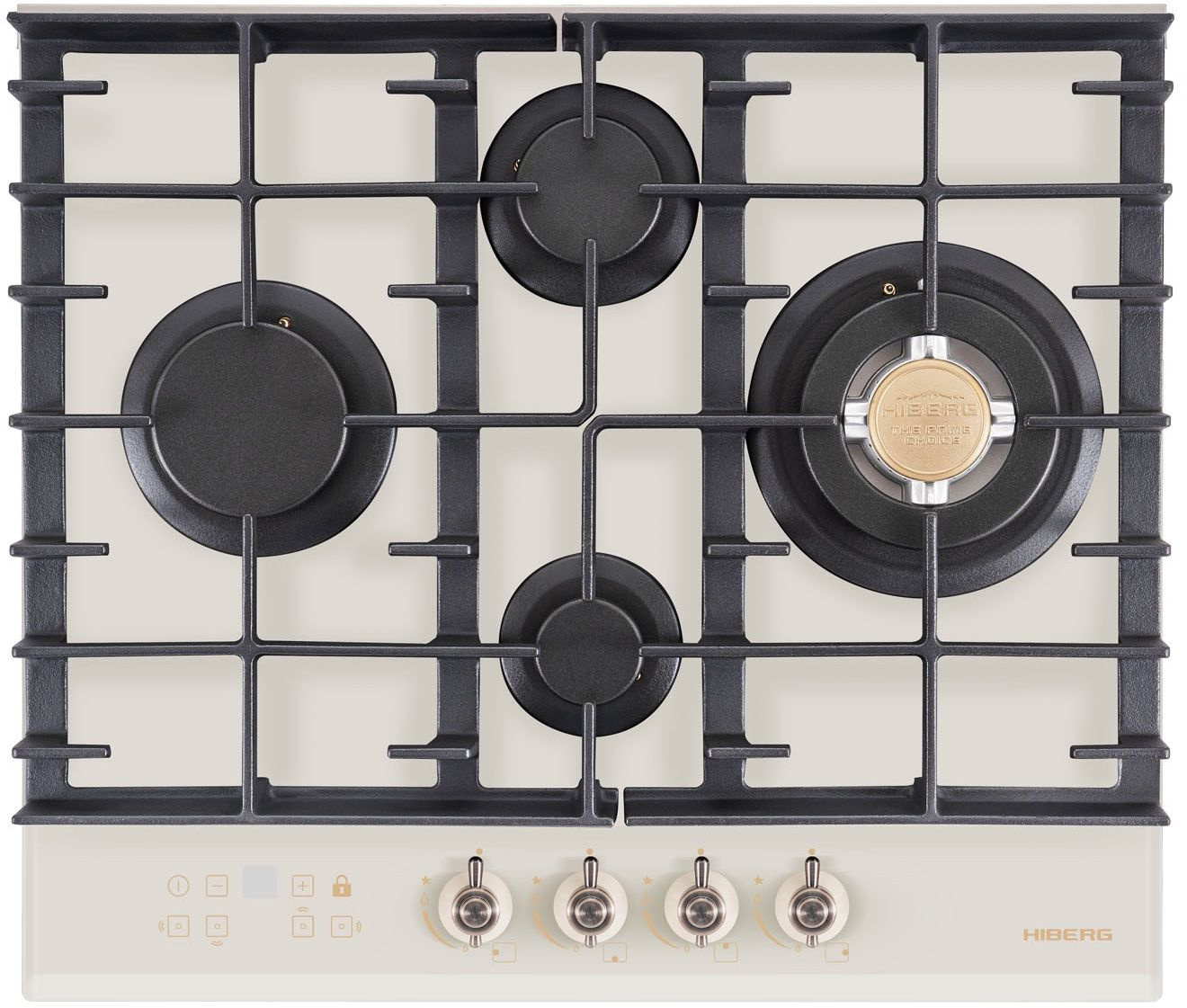 Газовая варочная поверхность Hiberg VM 6145 RY бежевый