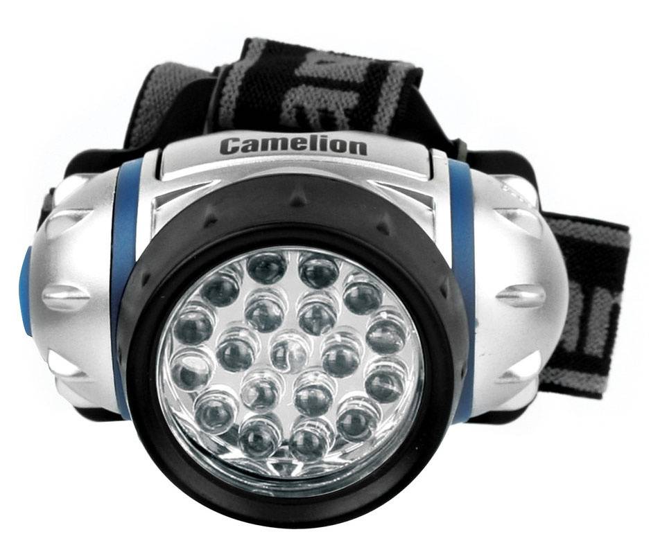 

Налобный фонарь Camelion LED5313-19F4, серебристый, 48lm (7537)