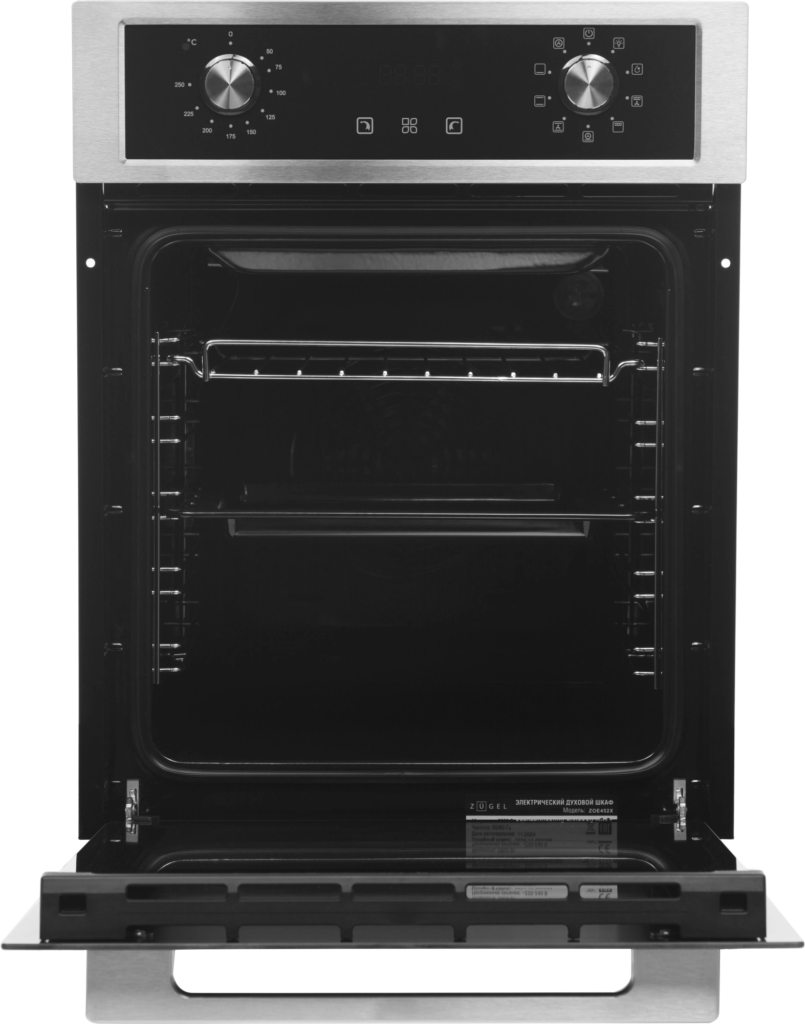 Духовой шкаф Zugel ZOE452X нержавеющая сталь