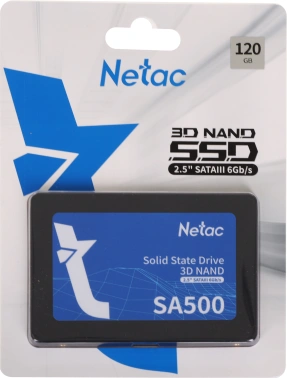 Твердотельный накопитель Netac SA500 120ГБ, 2.5", SATA-III, SATA NT01SA500-120-S3X