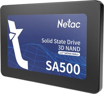 Твердотельный накопитель Netac SA500 256ГБ, 2.5", SATA-III, SATA NT01SA500-256-S3X