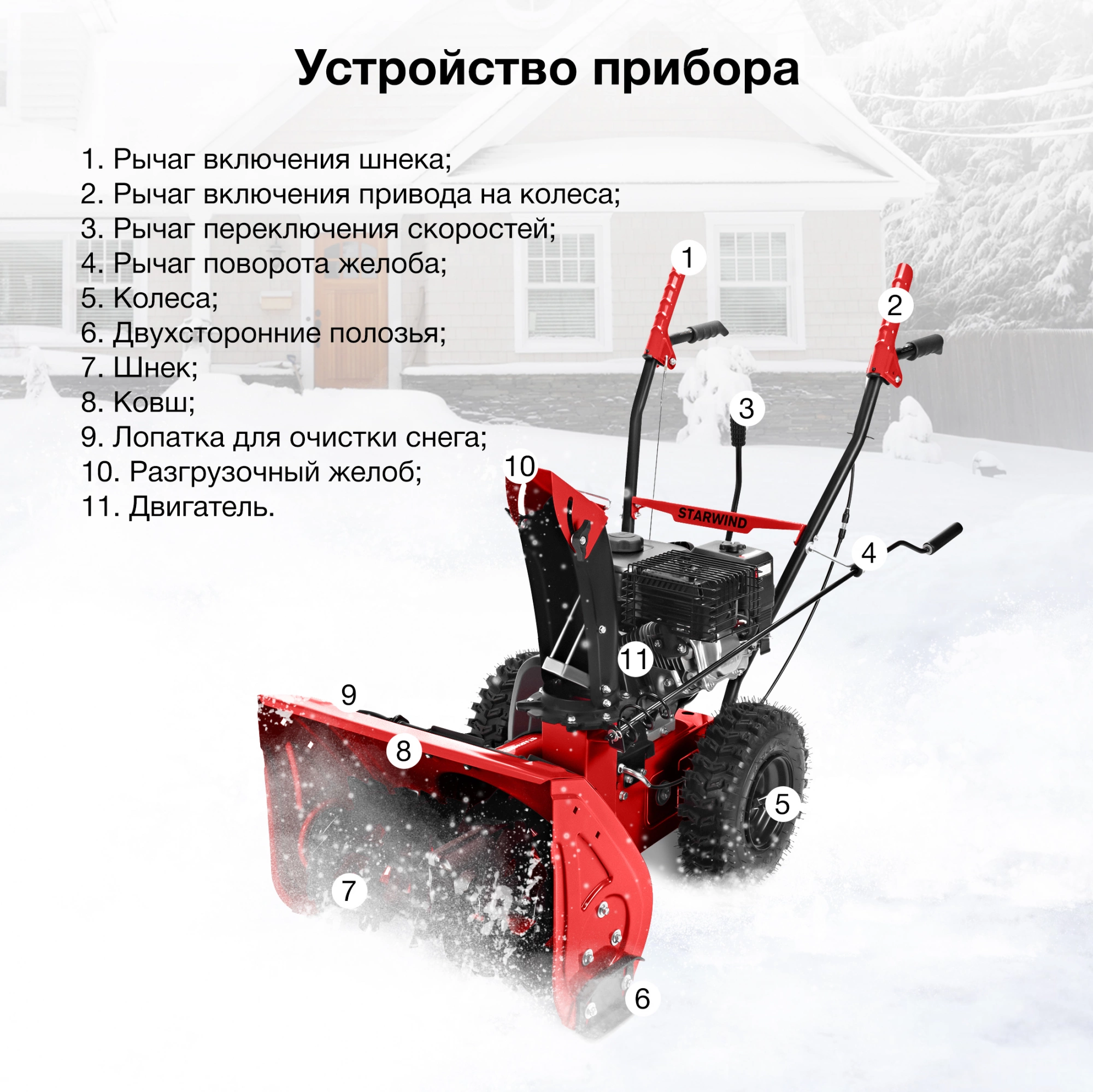 Снегоуборщик Starwind GST-4356