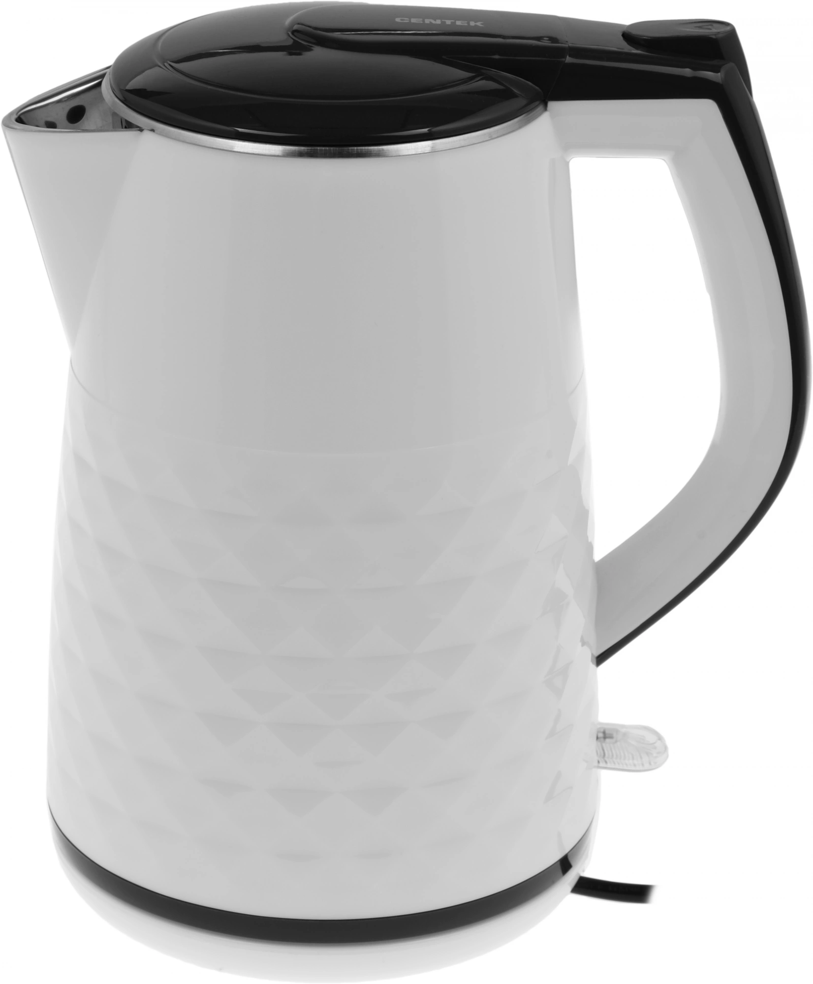Чайник электрический Centek CT-0025 белый/черный, пластик (CT-0025 WHITE)