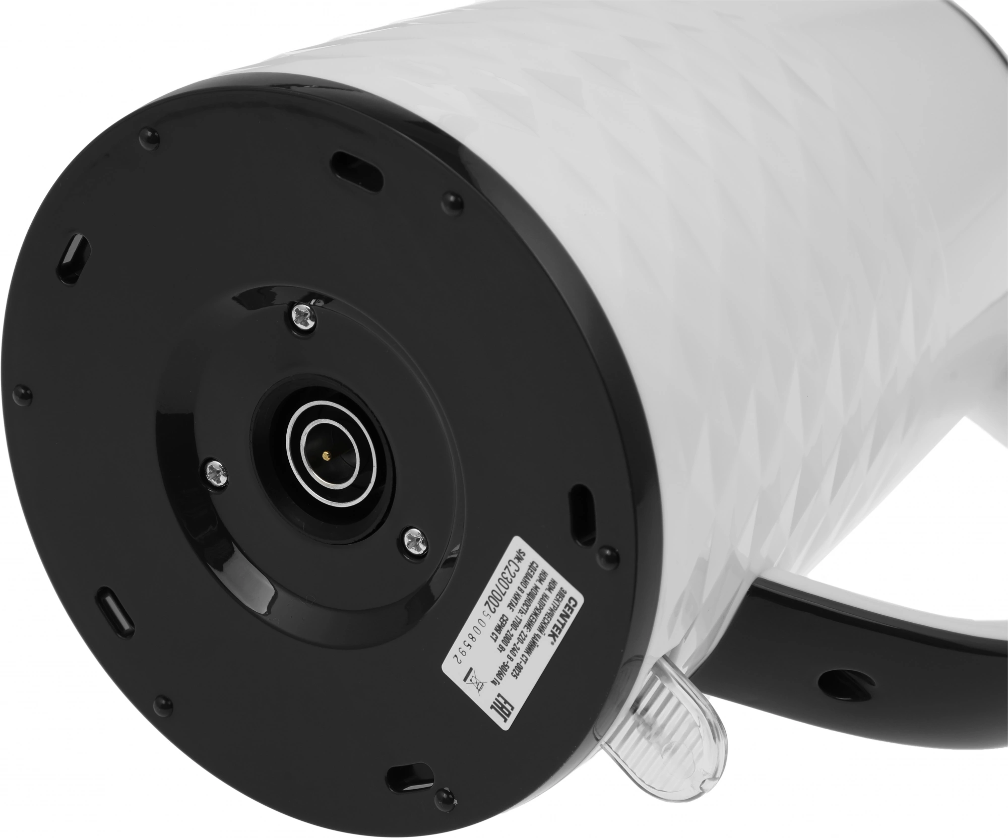 Чайник электрический Centek CT-0025 белый/черный, пластик (CT-0025 WHITE)