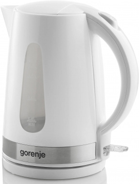 Чайник электрический Gorenje K17WE белый/серебристый, металл