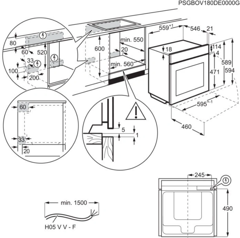 Духовой шкаф Electrolux EOD5C50Z черный