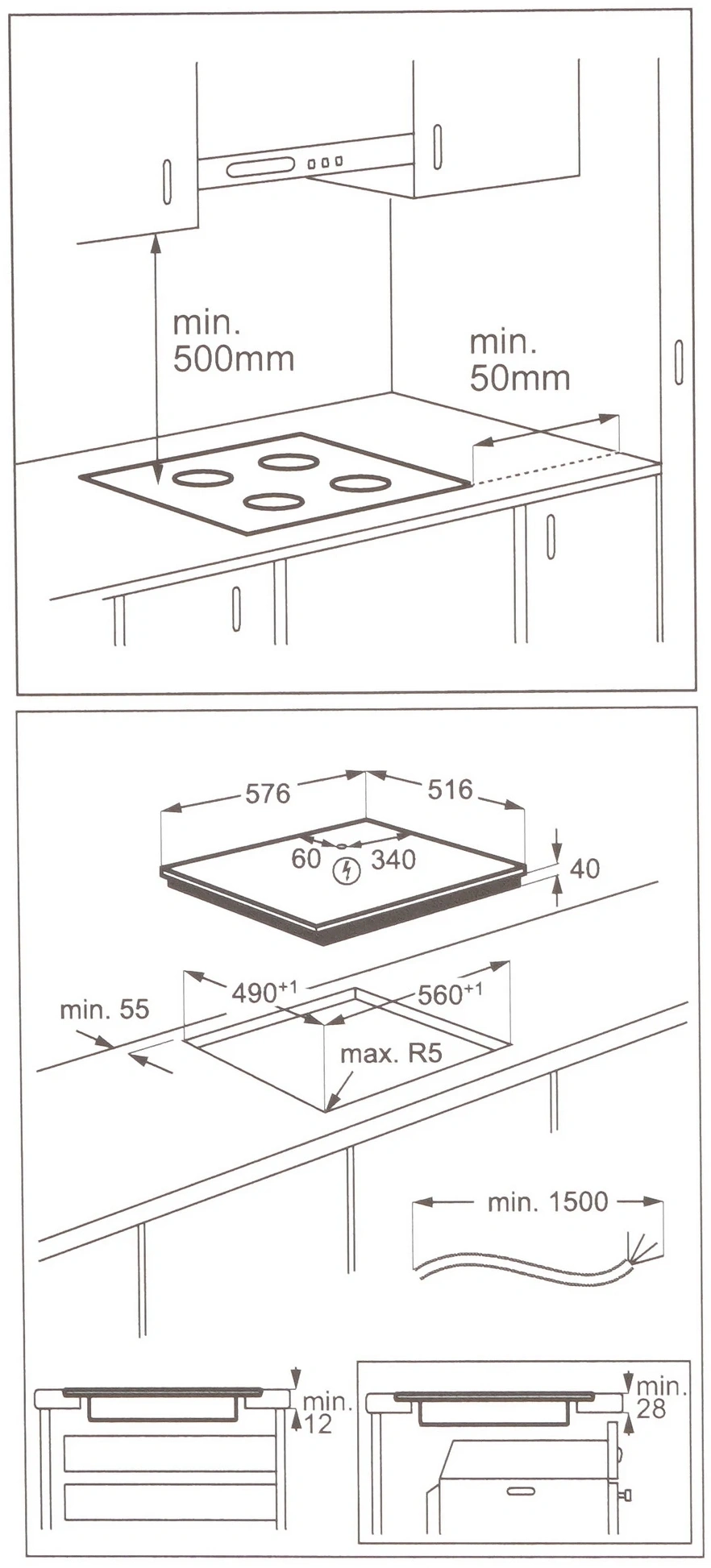 Варочная поверхность Electrolux EHF6240XXK черный