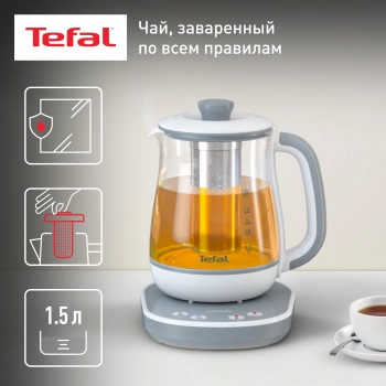Чайник электрический Tefal BJ551B10 белый, стекло (7211004581)