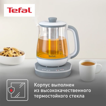 Чайник электрический Tefal BJ551B10 белый, стекло (7211004581)