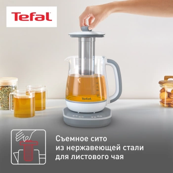 Чайник электрический Tefal BJ551B10 белый, стекло (7211004581)