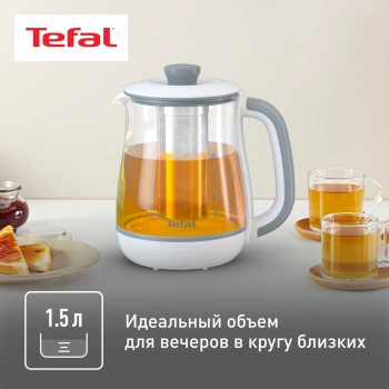 Чайник электрический Tefal BJ551B10 белый, стекло (7211004581)