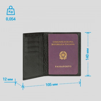 Обложка для документов Piquadro Modus Special черный, кожа натуральная (pp1660mosr/n)