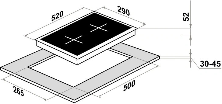 Варочная поверхность Maunfeld CVCE292BK черный (ка-00017384)