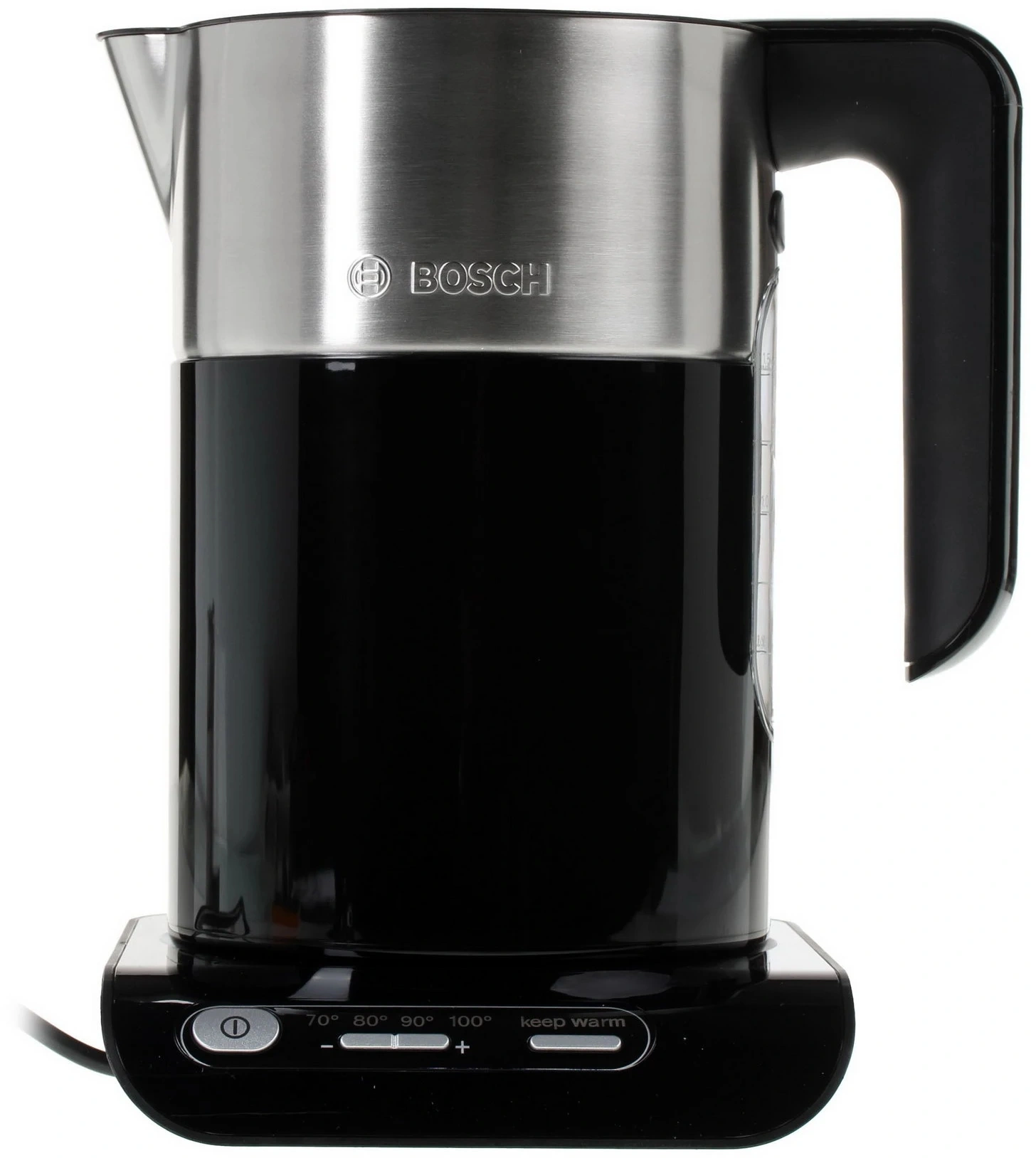 Чайник электрический Bosch TWK8613P черный/серебристый, пластик