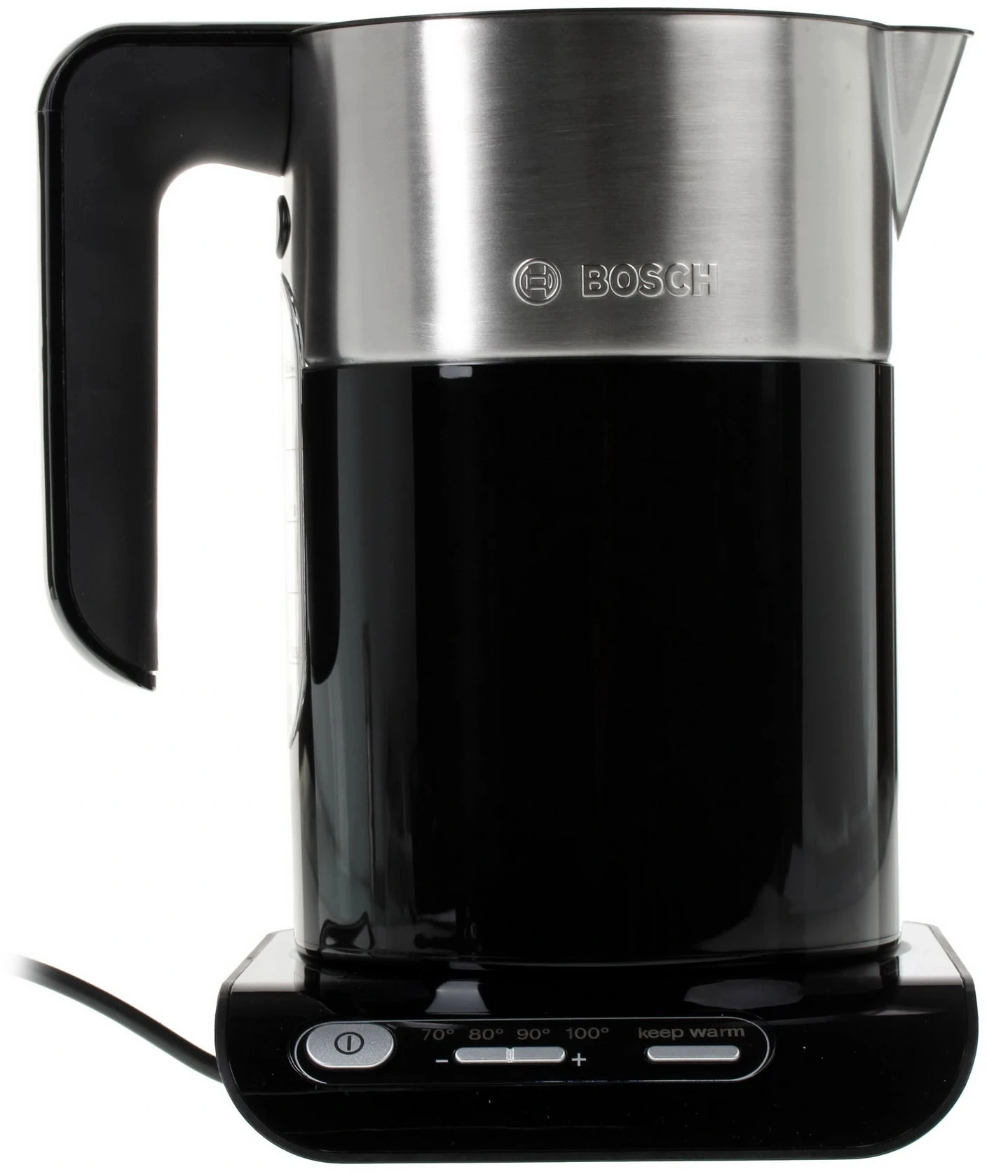 Чайник электрический Bosch TWK8613P черный/серебристый, пластик