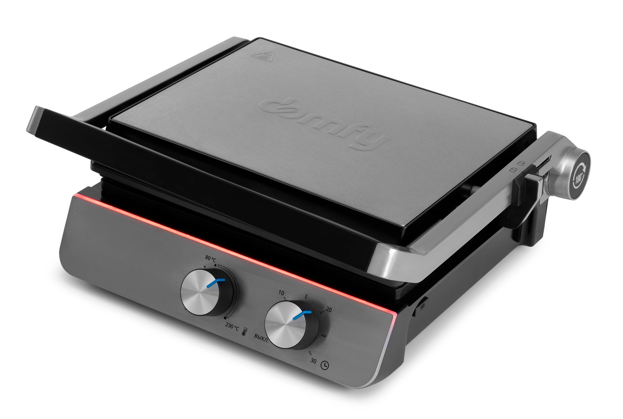 Электрогриль Domfy Metal DSM-EG502 черный/серебристый