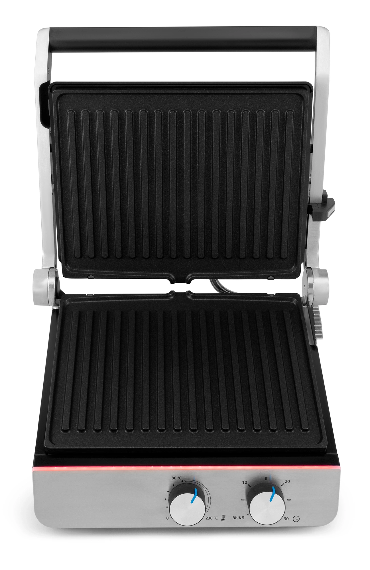 Электрогриль Domfy Metal DSM-EG502 черный/серебристый