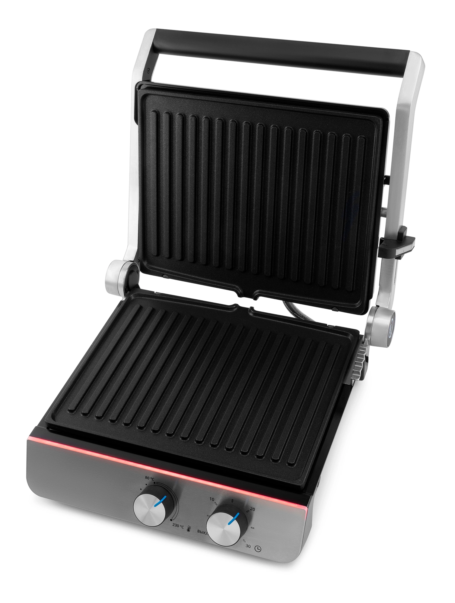 Электрогриль Domfy Metal DSM-EG502 черный/серебристый