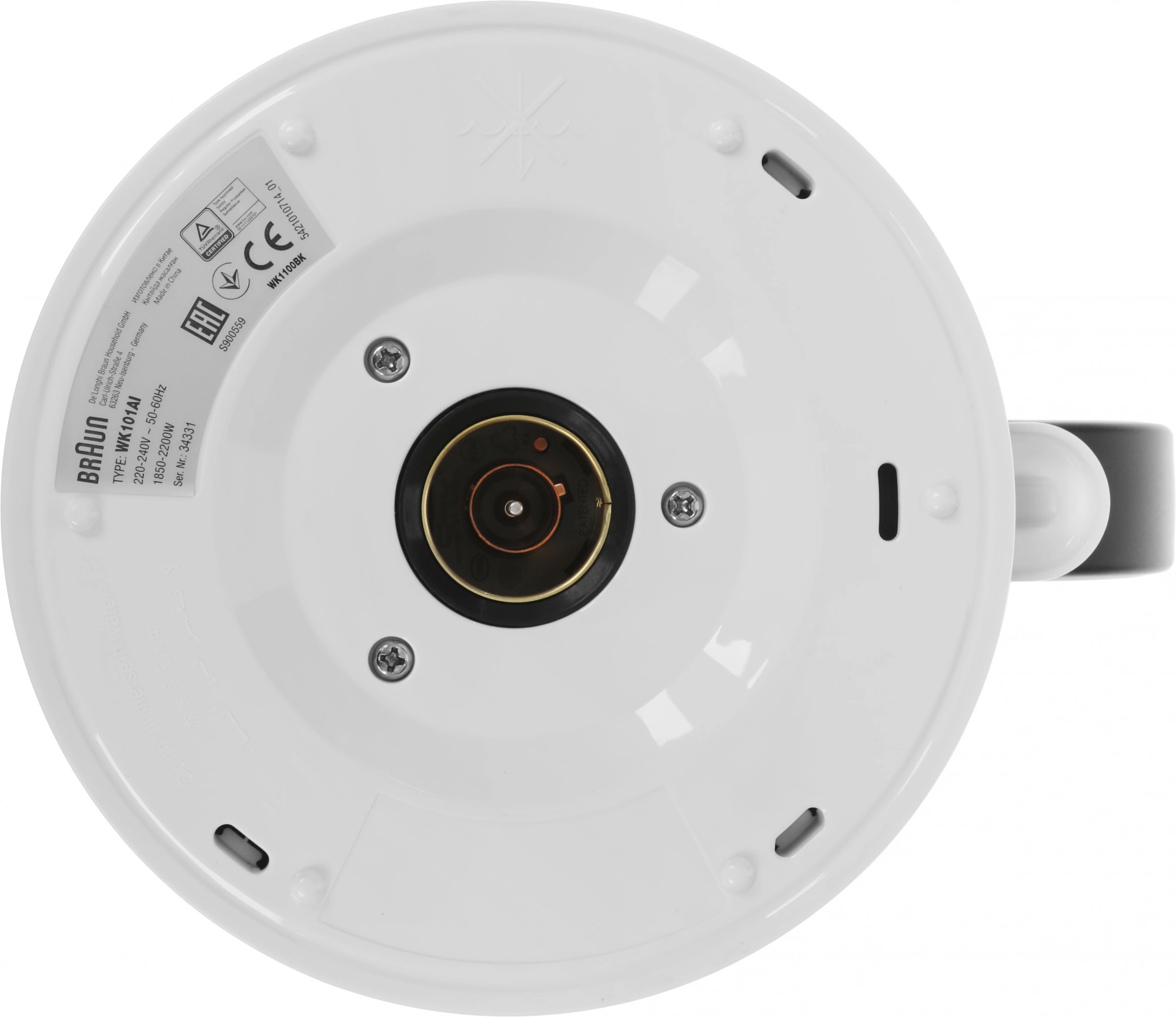 Чайник электрический Braun WK1100BK черный, пластик