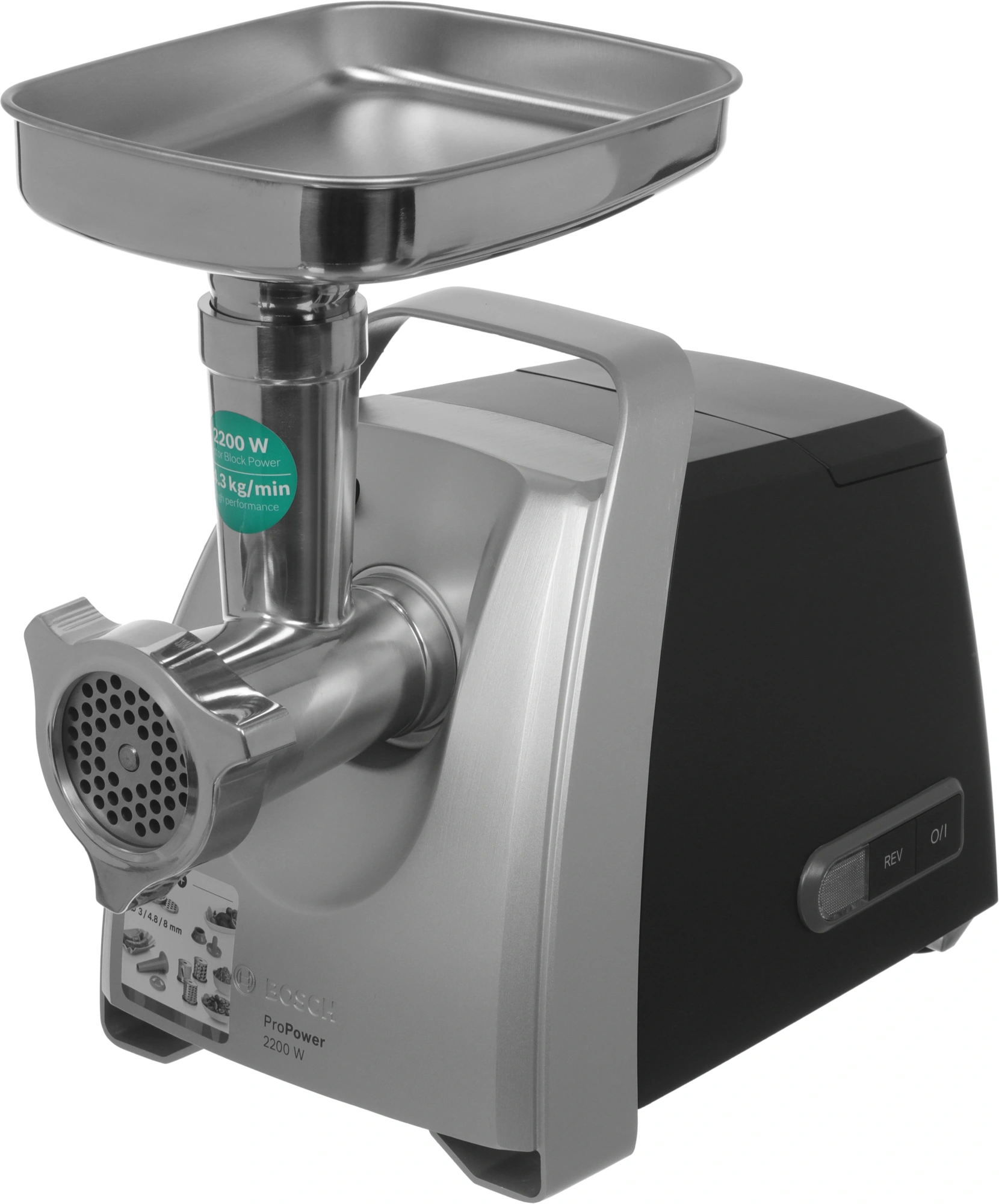 Мясорубка Bosch MFW68640 серебристый/черный
