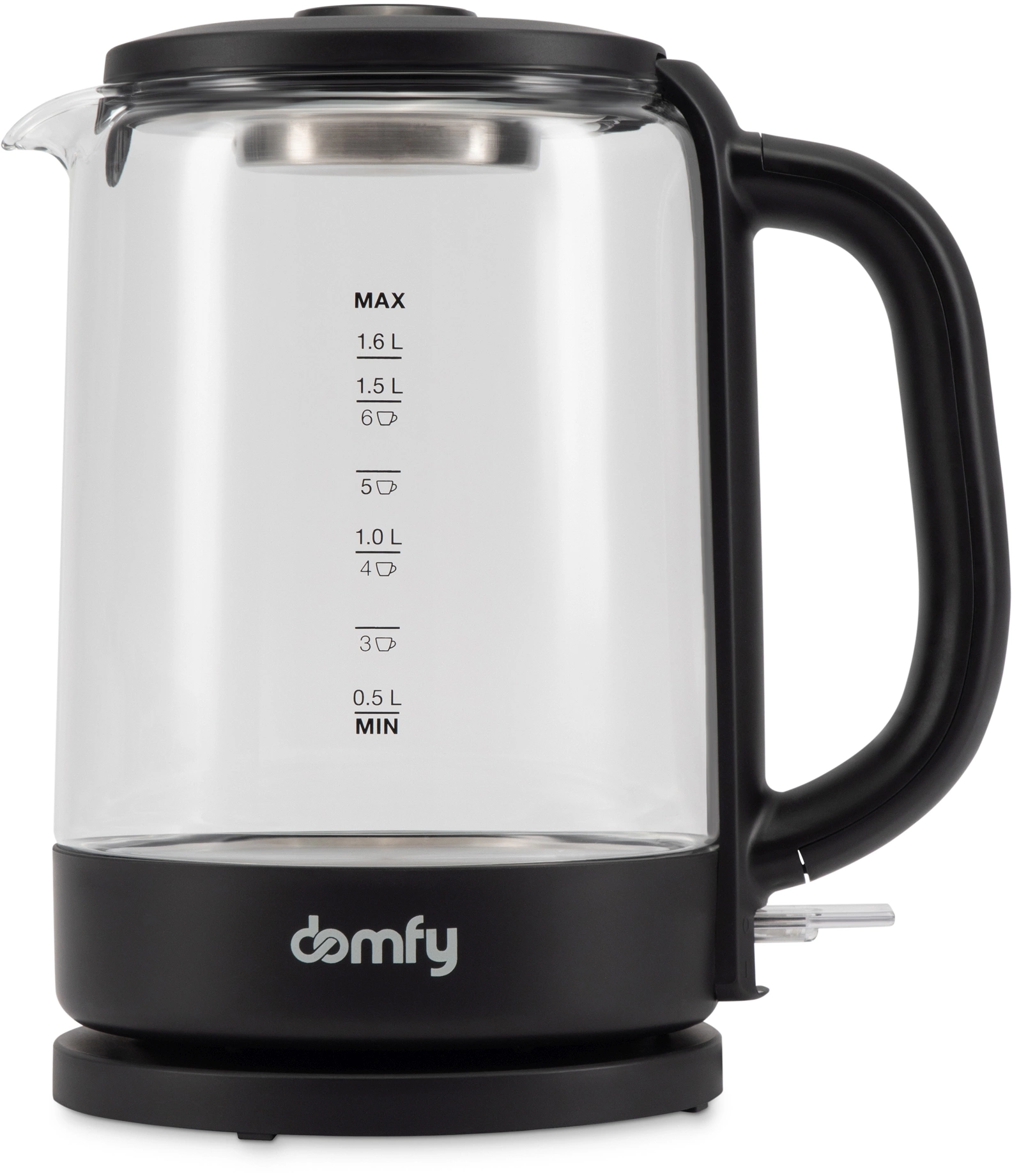 Чайник электрический Domfy DSB-EK304 черный, стекло